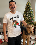 Load image into Gallery viewer, Do Not Open Without Me unisex tee in White with a custom Airedale Terrier design | Alpha Paw