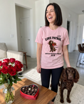 Load image into Gallery viewer, Love Patrol unisex tee in Pink with a custom Boykin Spaniel design | Alpha Paw