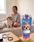 Load image into Gallery viewer, Custom Pet 40oz Tumbler with Handle | Alpha Paw
