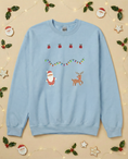 Load image into Gallery viewer, Custom Pet Holiday Sweatshirt - Santa Friends for Light Colored Shirts