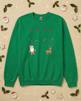 Load image into Gallery viewer, Custom Pet Holiday Sweatshirt - Santa Friends for Light Colored Shirts