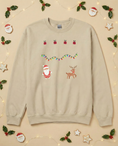 Load image into Gallery viewer, Custom Pet Holiday Sweatshirt - Santa Friends for Light Colored Shirts