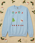 Load image into Gallery viewer, Custom Pet Holiday Sweatshirt - Xmas Tree Friends for Light Colored Shirts