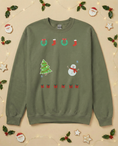 Load image into Gallery viewer, Custom Pet Holiday Sweatshirt - Xmas Tree Friends for Light Colored Shirts
