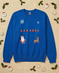 Load image into Gallery viewer, Custom Pet Holiday Sweatshirt - Santa Friends for Dark Colored Shirts