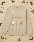 Load image into Gallery viewer, Custom Pet Holiday Sweatshirt - Santa Friends for Dark Colored Shirts