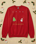 Load image into Gallery viewer, Custom Pet Holiday Sweatshirt - Xmas Tree Friends for Dark Colored Shirts