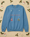 Load image into Gallery viewer, Custom Pet Holiday Sweatshirt - Santa Friends Knitted