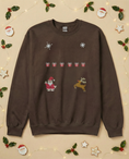 Load image into Gallery viewer, Custom Pet Holiday Sweatshirt - Santa Friends Knitted