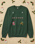 Load image into Gallery viewer, Custom Pet Holiday Sweatshirt - Santa Friends Knitted