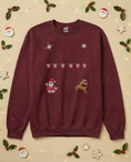 Load image into Gallery viewer, Custom Pet Holiday Sweatshirt - Santa Friends Knitted