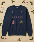 Load image into Gallery viewer, Custom Pet Holiday Sweatshirt - Santa Friends Knitted