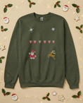 Load image into Gallery viewer, Custom Pet Holiday Sweatshirt - Santa Friends Knitted