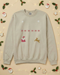 Load image into Gallery viewer, Custom Pet Holiday Sweatshirt - Santa Friends Knitted
