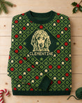 Load image into Gallery viewer, Custom Pet Knitted Holiday Sweater - Evergreen Classic