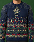 Load image into Gallery viewer, Custom Pet Holiday Sweater - Frosty Morning Blue