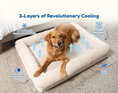 Load image into Gallery viewer, PupChill™ Cooling 4-Bolster Dog Bed - Arctic Sand