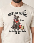 Load image into Gallery viewer, On the Nice List (Maybe) – Funny Custom Pet T-Shirt from Your Pet's Photo