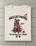 Load image into Gallery viewer, On the Nice List (Maybe) – Funny Custom Pet T-Shirt from Your Pet's Photo