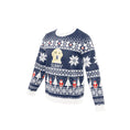 Load image into Gallery viewer, Custom Pet Knitted Holiday Sweater - Snowflake Navy | Alpha Paw