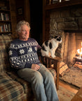 Load image into Gallery viewer, Custom Pet Knitted Holiday Sweater - Winter Sky Blue | Alpha Paw