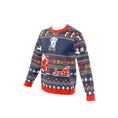 Load image into Gallery viewer, Custom Pet Knitted Holiday Sweater - Santa's Sleigh Blue | Alpha Paw