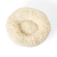 Load image into Gallery viewer, PupPouf™ Luxe Faux Fur Donut Dog Bed - Plush Sheep Ivory