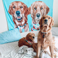 Load image into Gallery viewer, Custom Pet Fleece Blanket | Alpha Paw