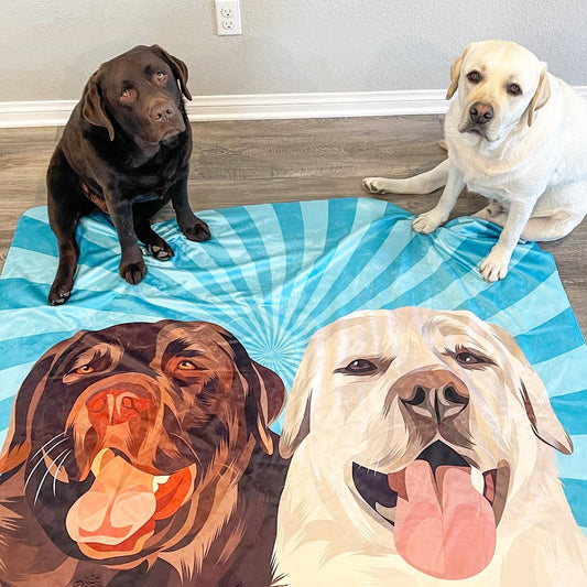 Custom Pet Sherpa Blanket | Alpha Paw