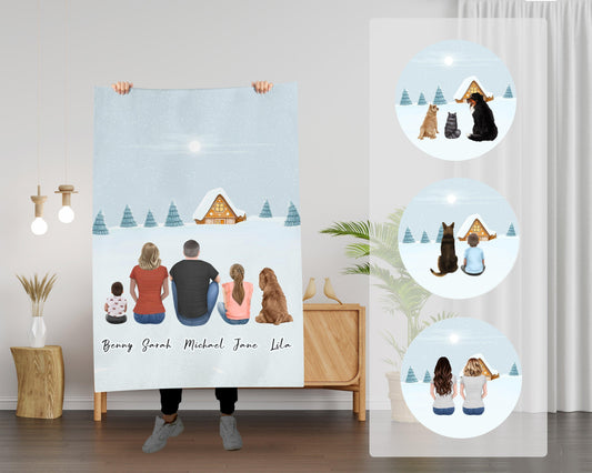 Holiday Personalized Pet & Owner Blanket | Alpha Paw