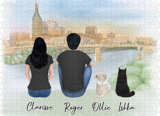 Nashville Personalized Pet & Owner Puzzle | Alpha Paw