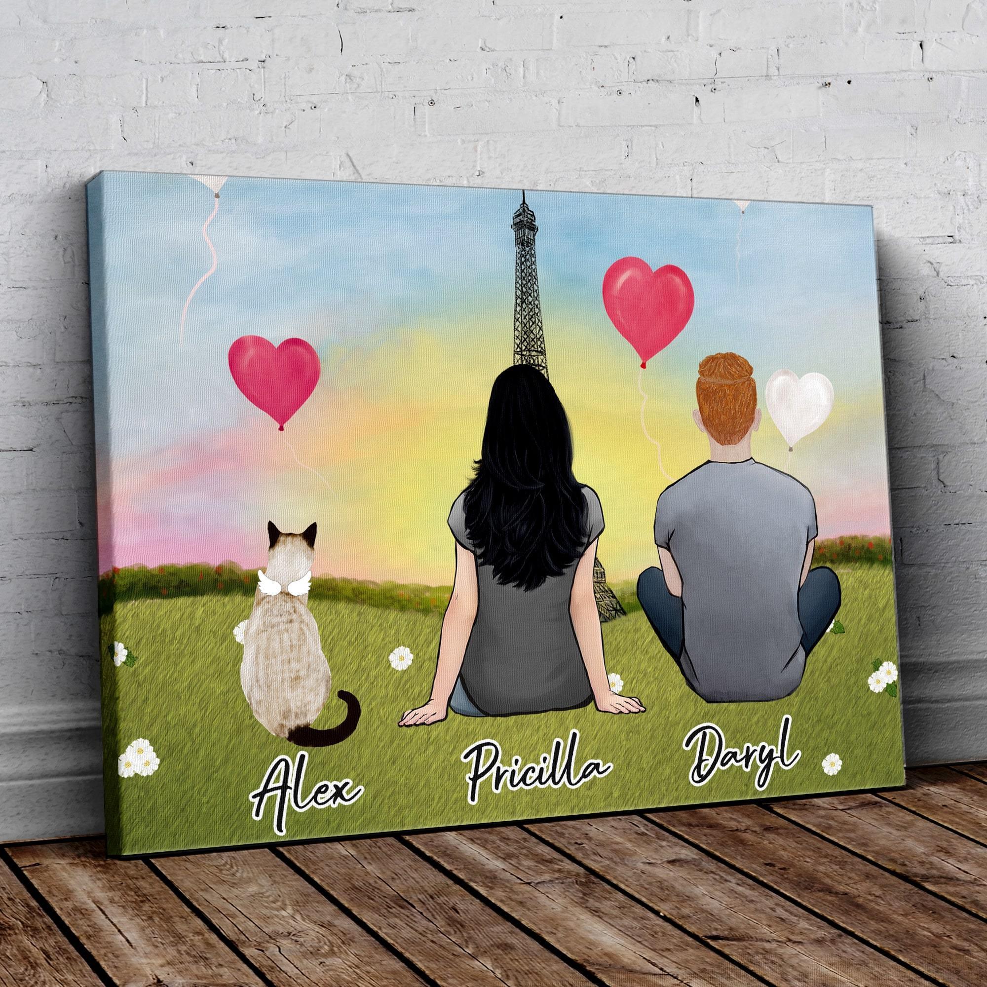 Paris Personalized Pet & Owner Wrapped Canvas | Alpha Paw