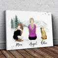 Load image into Gallery viewer, White Mountains Personalized Pet & Owner Wrapped Canvas | Alpha Paw