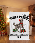 Load image into Gallery viewer, Santa Patrol Present Security blanket with a custom Irish Wolfhound design | Alpha Paw
