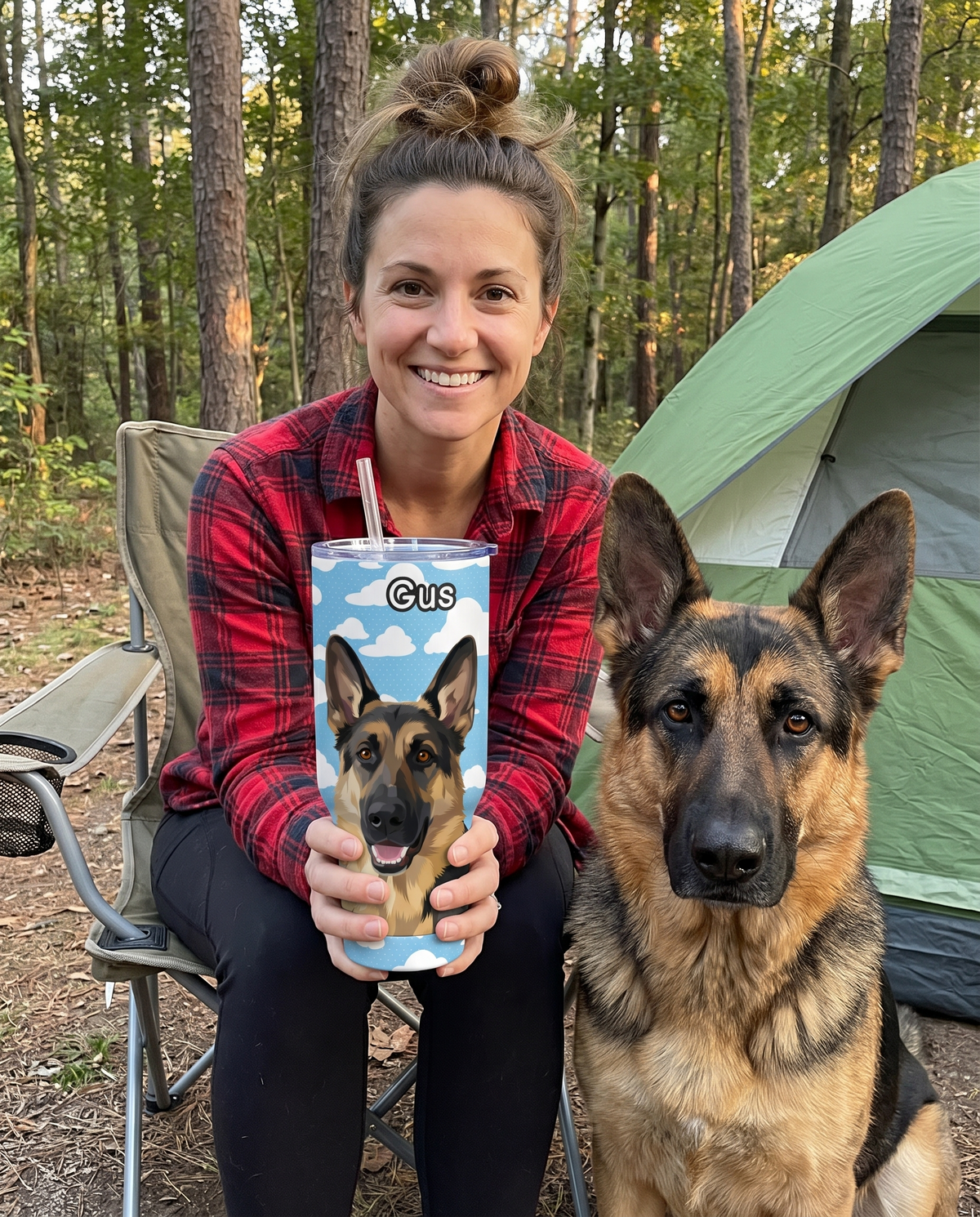 Custom Pet 40oz Tumbler with Handle | Alpha Paw