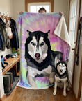 Load image into Gallery viewer, Custom Pet Sherpa Blanket | Alpha Paw
