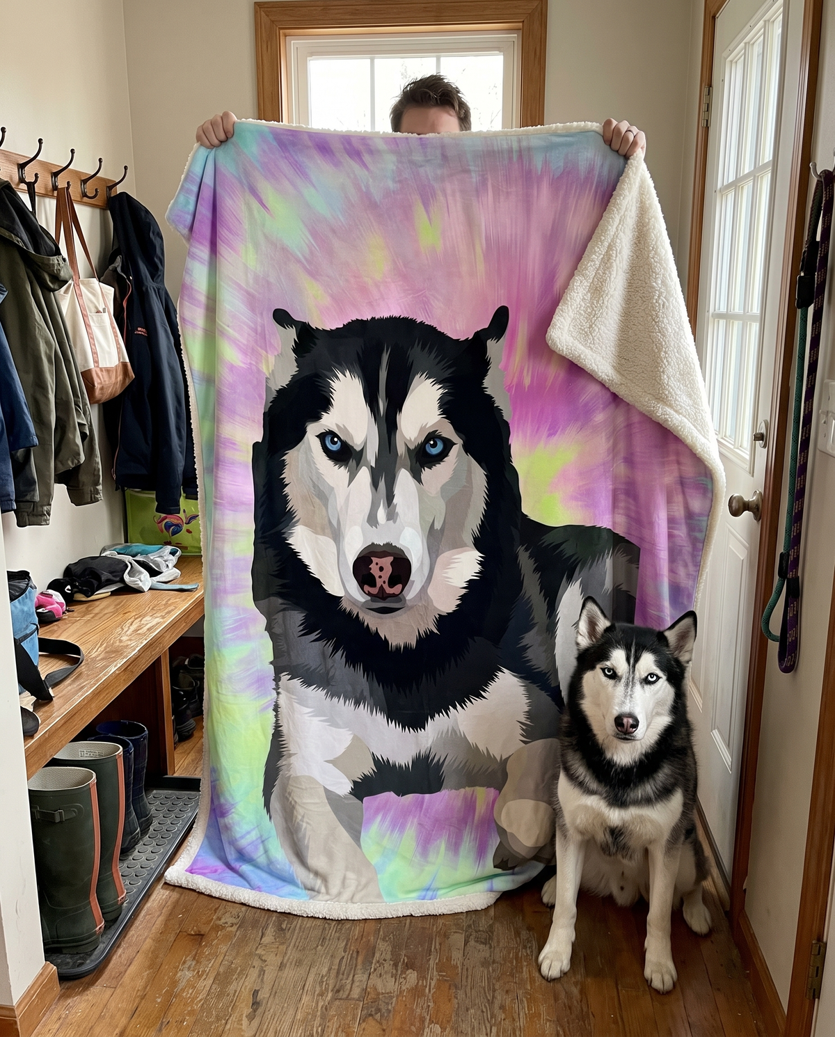 Custom Pet Sherpa Blanket | Alpha Paw