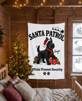 Load image into Gallery viewer, Santa Patrol Present Security blanket with a custom Scottish Terrier design | Alpha Paw
