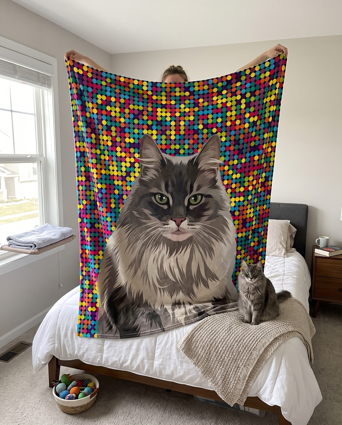 Custom pet fleece blanket | Alpha Paw