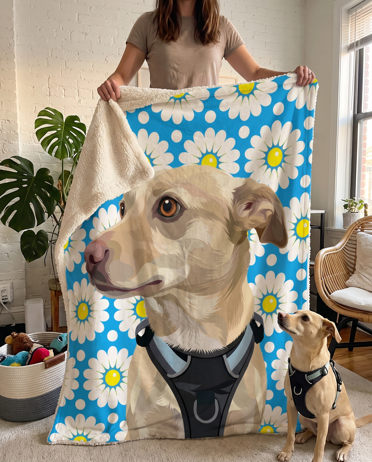 Custom Pet Sherpa Blanket | Alpha Paw