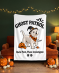Load image into Gallery viewer, Ghost Patrol blanket with a custom West Highland White Terrier design | Alpha Paw
