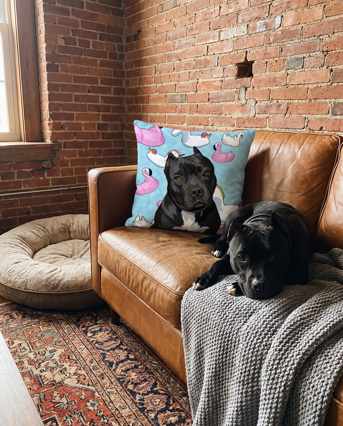 Custom Pet Couch Pillow with Cover | Alpha Paw