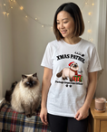 Load image into Gallery viewer, Xmas Patrol unisex tee in White with a custom Himalayan cat design | Alpha Paw
