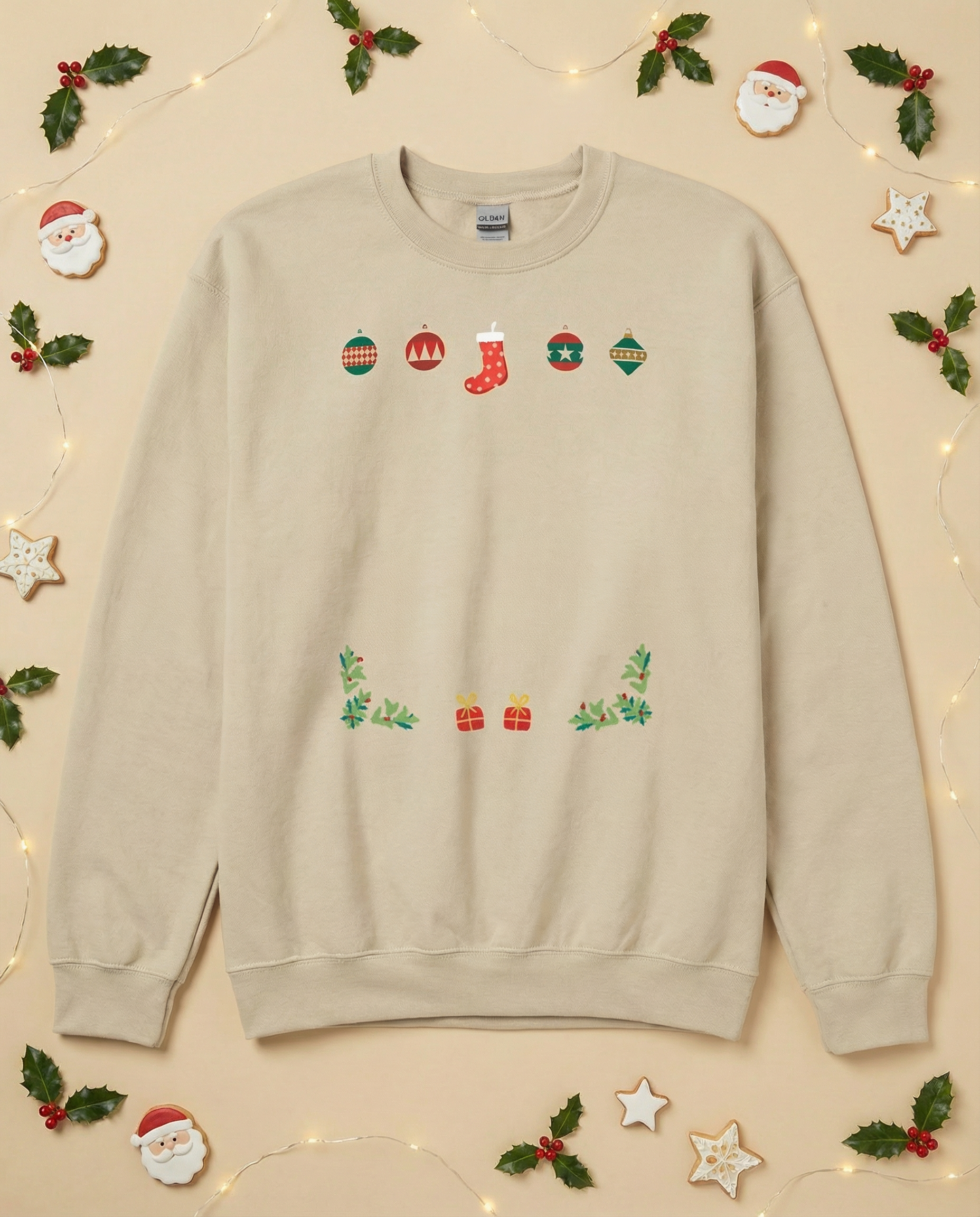 Custom Pet Holiday Sweatshirt - Stocking Gifts for Light Colored Shirts