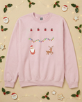 Load image into Gallery viewer, Custom Pet Holiday Sweatshirt - Santa Friends for Light Colored Shirts
