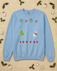 Load image into Gallery viewer, Custom Pet Holiday Sweatshirt - Xmas Tree Friends for Light Colored Shirts

