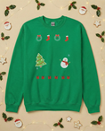 Load image into Gallery viewer, Custom Pet Holiday Sweatshirt - Xmas Tree Friends for Light Colored Shirts
