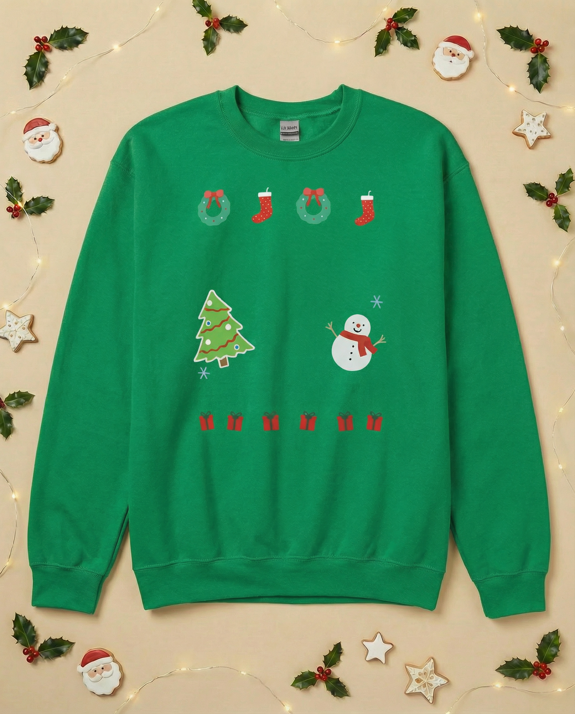 Custom Pet Holiday Sweatshirt - Xmas Tree Friends for Light Colored Shirts