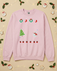 Load image into Gallery viewer, Custom Pet Holiday Sweatshirt - Xmas Tree Friends for Light Colored Shirts
