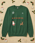 Load image into Gallery viewer, Custom Pet Holiday Sweatshirt - Santa Friends for Dark Colored Shirts
